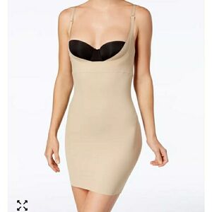 New Large Shapewear Wear Your Own Bra Firm Control slip 2541 Nude Beige Color